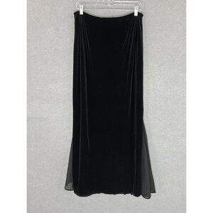 Jackie Jon New York Skirt Women M Black Velvet Vamp‎ Whimsigoth Y2K Witchy Fairy